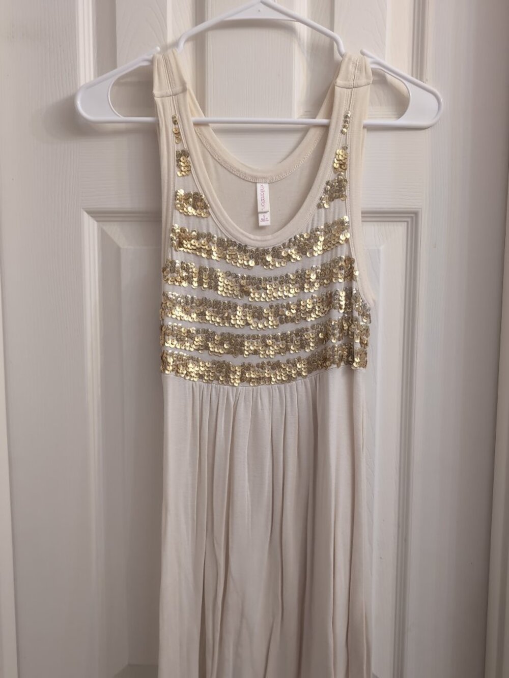 White sequin dress